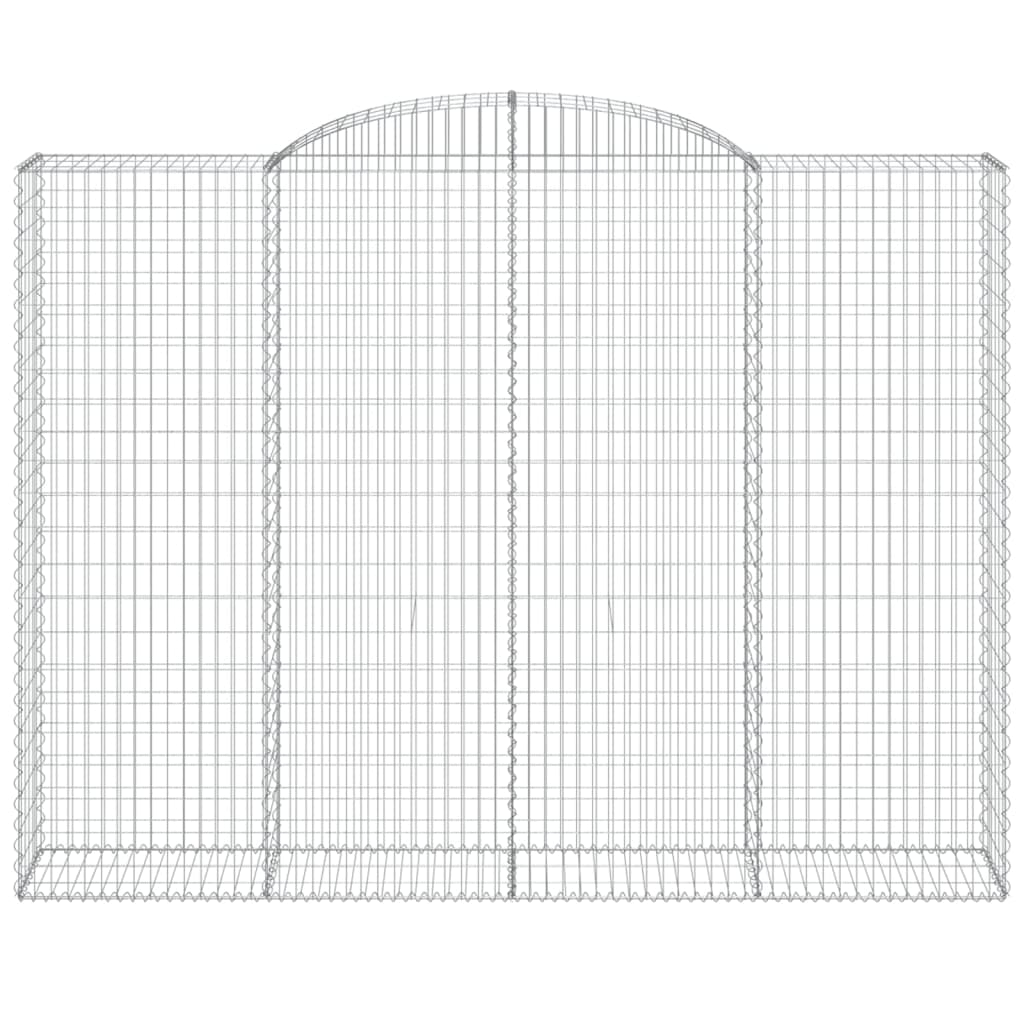vidaXL Arched Gabion Baskets 10 pcs 300x50x220/240 cm Galvanised Iron