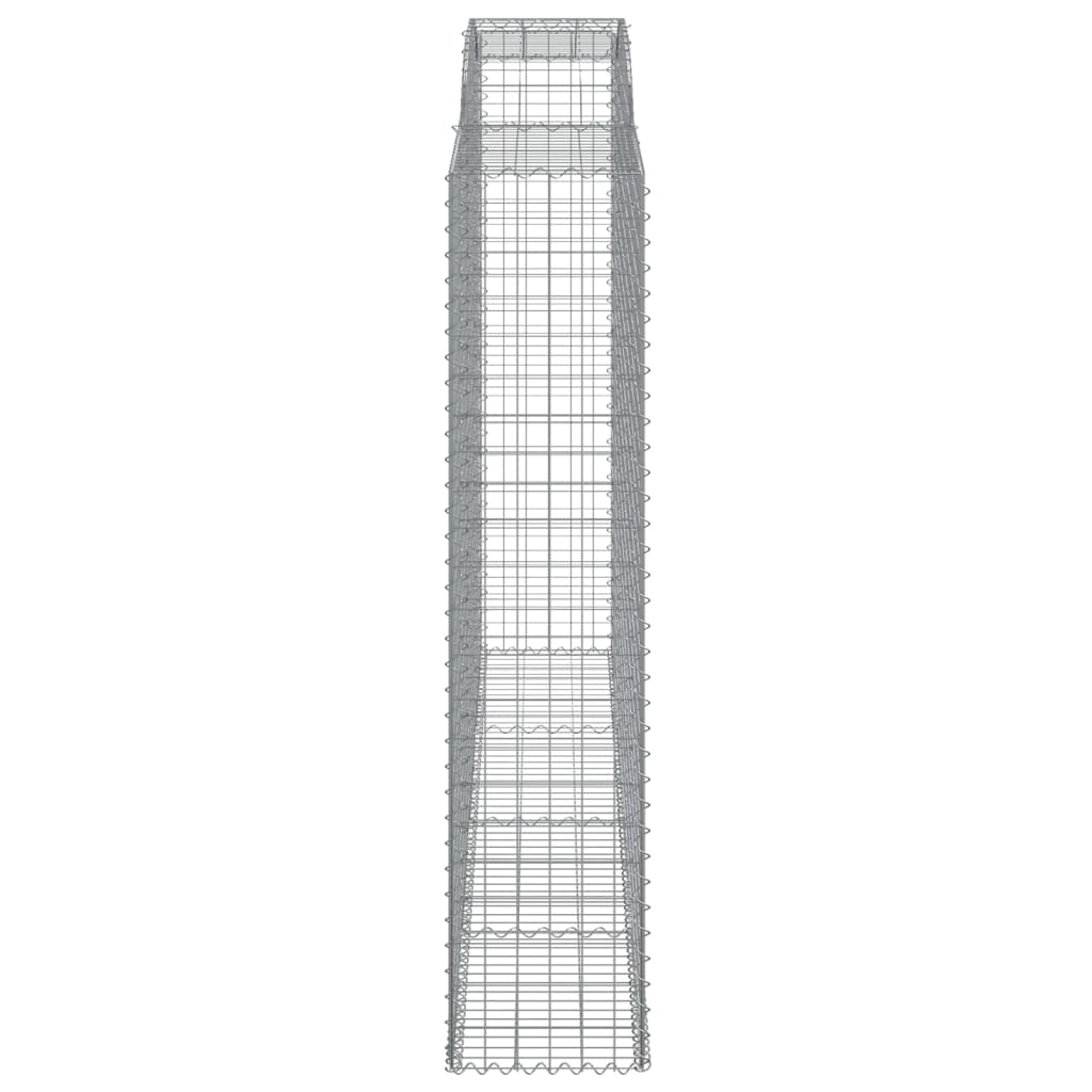 vidaXL Arched Gabion Baskets 10 pcs 300x50x220/240 cm Galvanised Iron