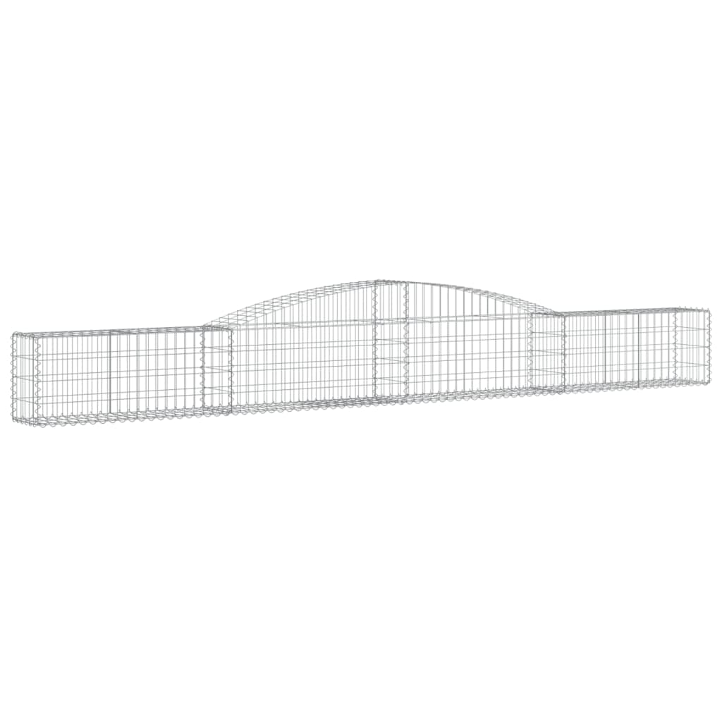 vidaXL Arched Gabion Baskets 6 pcs 400x30x40/60 cm Galvanised Iron