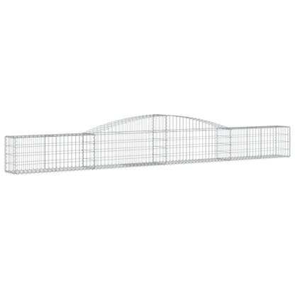 vidaXL Arched Gabion Baskets 6 pcs 400x30x40/60 cm Galvanised Iron