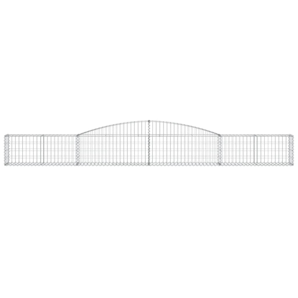 vidaXL Arched Gabion Baskets 6 pcs 400x30x40/60 cm Galvanised Iron