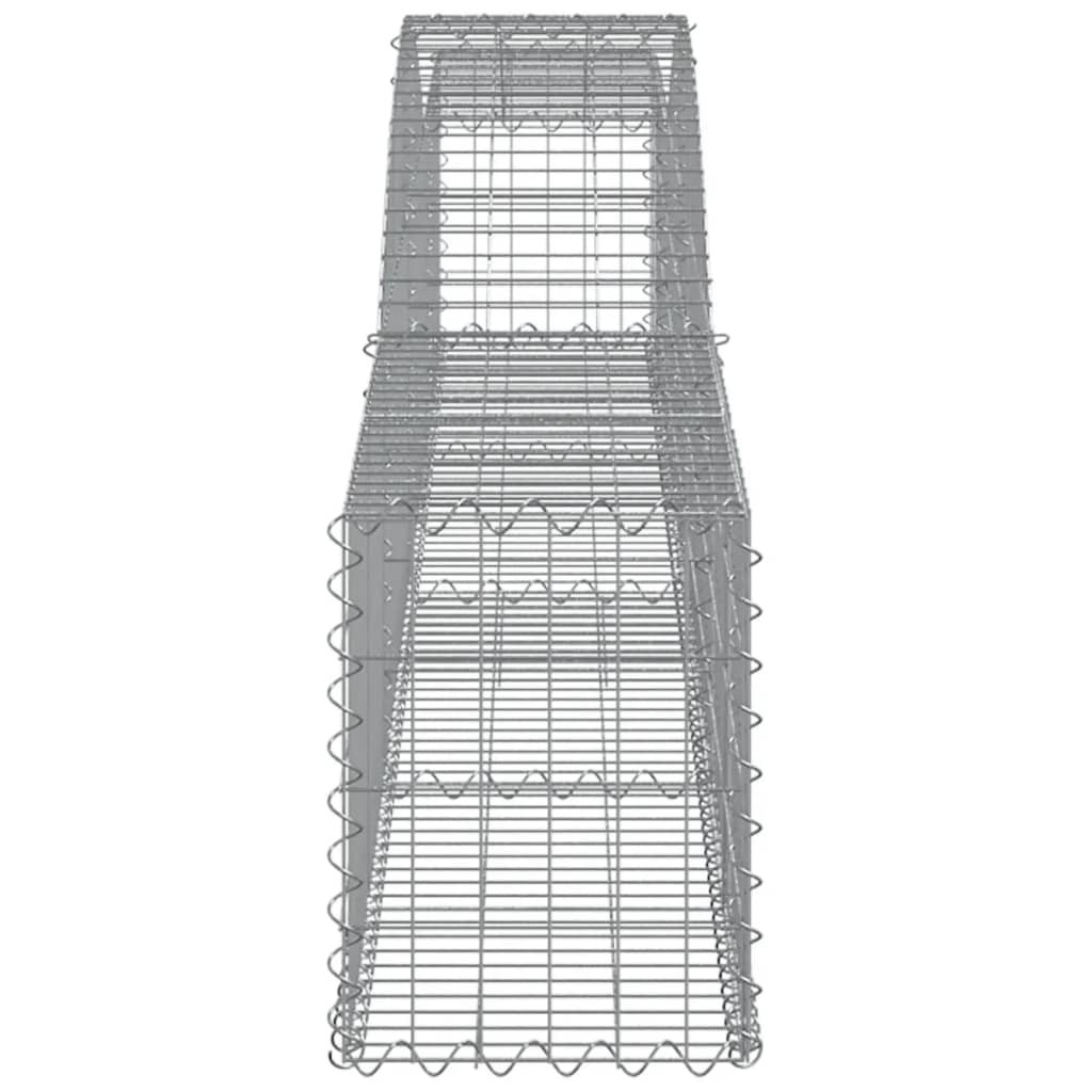 vidaXL Arched Gabion Baskets 6 pcs 400x30x40/60 cm Galvanised Iron