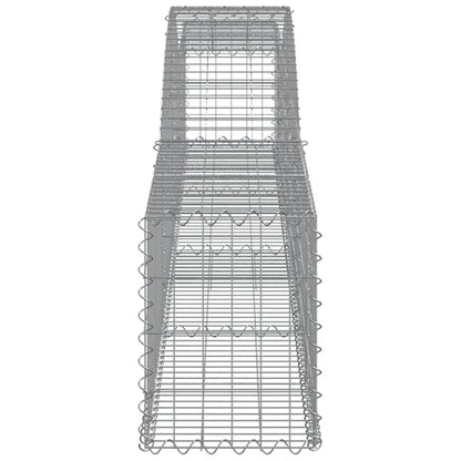 vidaXL Arched Gabion Baskets 6 pcs 400x30x40/60 cm Galvanised Iron