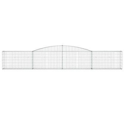vidaXL Arched Gabion Baskets 3 pcs 400x30x60/80 cm Galvanised Iron