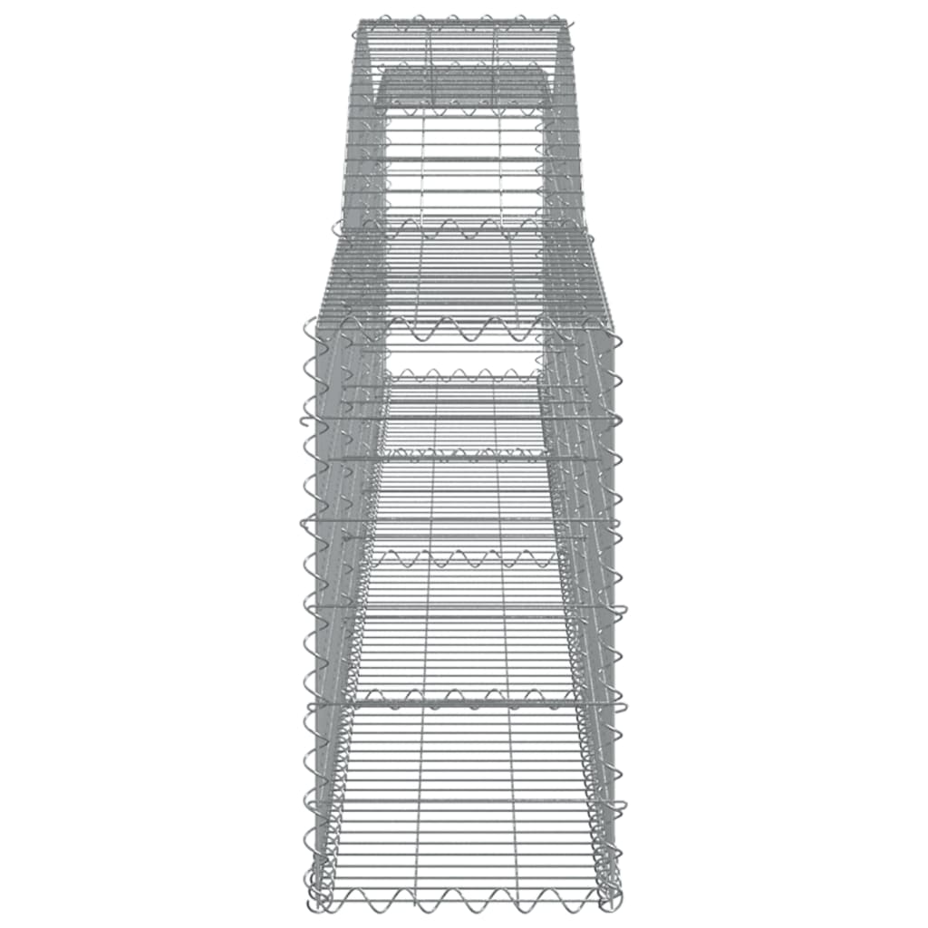 vidaXL Arched Gabion Baskets 3 pcs 400x30x60/80 cm Galvanised Iron