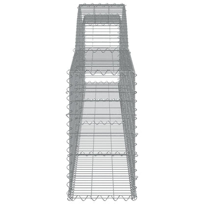 vidaXL Arched Gabion Baskets 3 pcs 400x30x60/80 cm Galvanised Iron
