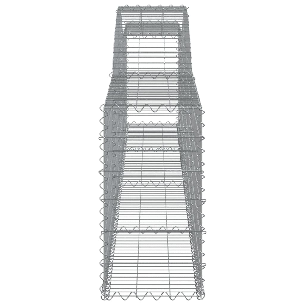 vidaXL Arched Gabion Baskets 9 pcs 400x30x60/80 cm Galvanised Iron
