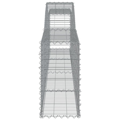 vidaXL Arched Gabion Baskets 9 pcs 400x30x60/80 cm Galvanised Iron
