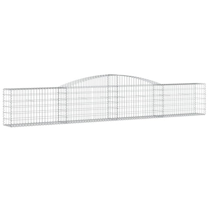 vidaXL Arched Gabion Baskets 10 pcs 400x30x60/80 cm Galvanised Iron