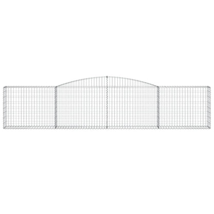 vidaXL Arched Gabion Baskets 3 pcs 400x30x80/100 cm Galvanised Iron