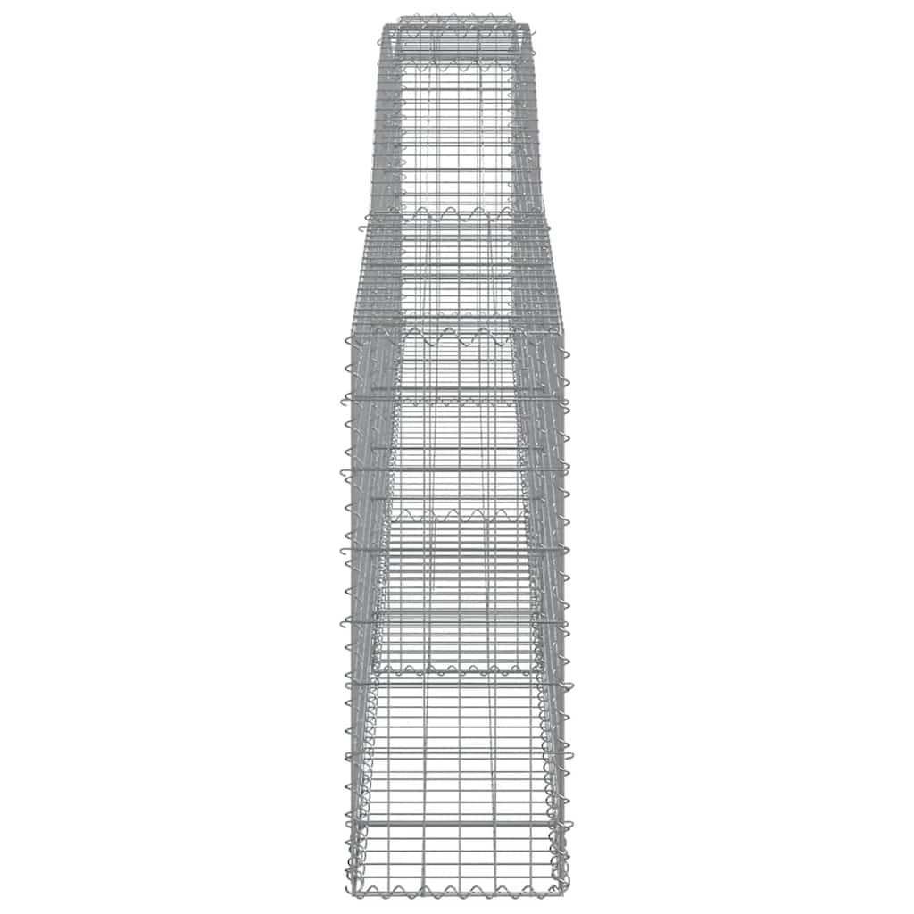vidaXL Arched Gabion Baskets 6 pcs 400x30x80/100 cm Galvanised Iron