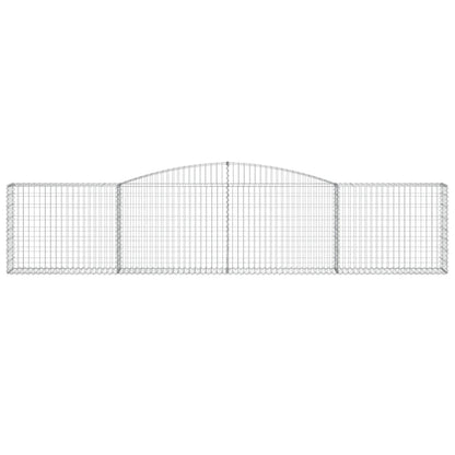 vidaXL Arched Gabion Baskets 9 pcs 400x30x80/100 cm Galvanised Iron