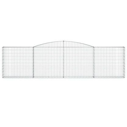 vidaXL Arched Gabion Baskets 2 pcs 400x30x100/120 cm Galvanised Iron