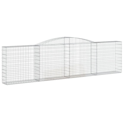 vidaXL Arched Gabion Baskets 3 pcs 400x30x100/120 cm Galvanised Iron
