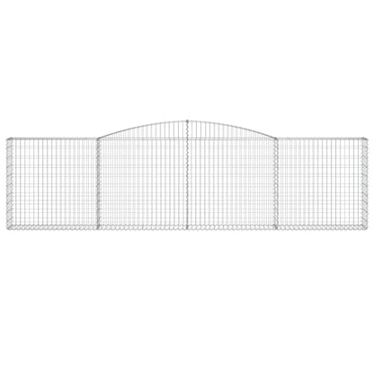 vidaXL Arched Gabion Baskets 4 pcs 400x30x100/120 cm Galvanised Iron