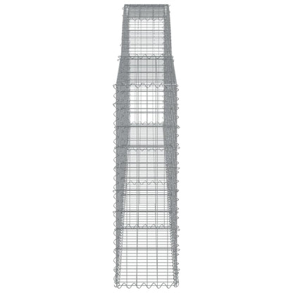 vidaXL Arched Gabion Baskets 5 pcs 400x30x100/120 cm Galvanised Iron