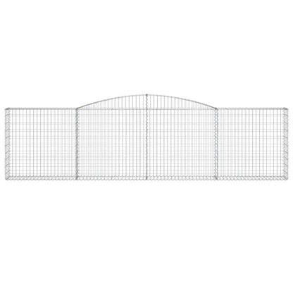 vidaXL Arched Gabion Baskets 6 pcs 400x30x100/120 cm Galvanised Iron
