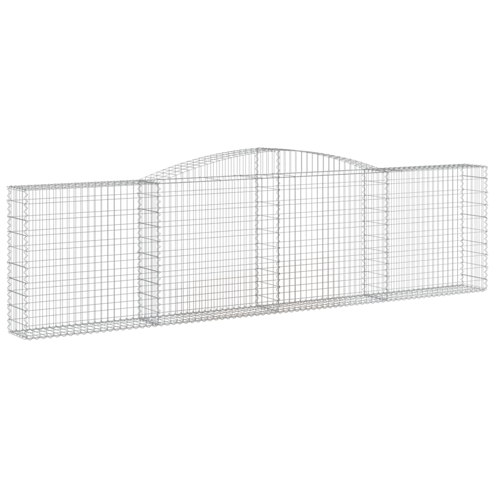vidaXL Arched Gabion Baskets 9 pcs 400x30x100/120 cm Galvanised Iron