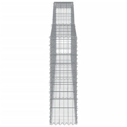 vidaXL Arched Gabion Baskets 9 pcs 400x30x100/120 cm Galvanised Iron