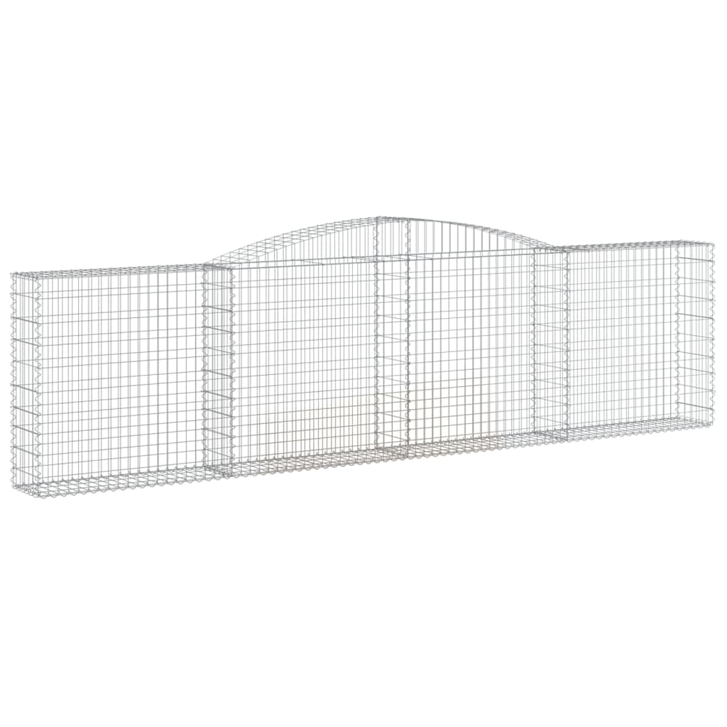 vidaXL Arched Gabion Baskets 20 pcs 400x30x100/120 cm Galvanised Iron