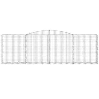 vidaXL Arched Gabion Baskets 9 pcs 400x30x120/140 cm Galvanised Iron