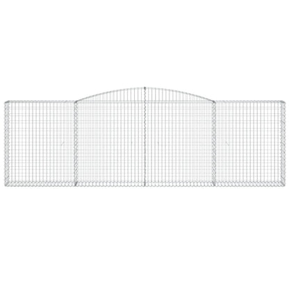 vidaXL Arched Gabion Baskets 10 pcs 400x30x120/140 cm Galvanised Iron