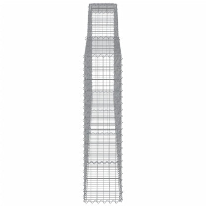 vidaXL Arched Gabion Baskets 10 pcs 400x30x120/140 cm Galvanised Iron