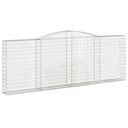 vidaXL Arched Gabion Baskets 3 pcs 400x30x140/160 cm Galvanised Iron