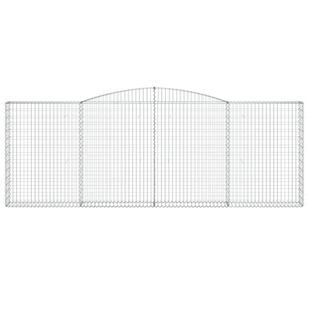 vidaXL Arched Gabion Baskets 3 pcs 400x30x140/160 cm Galvanised Iron