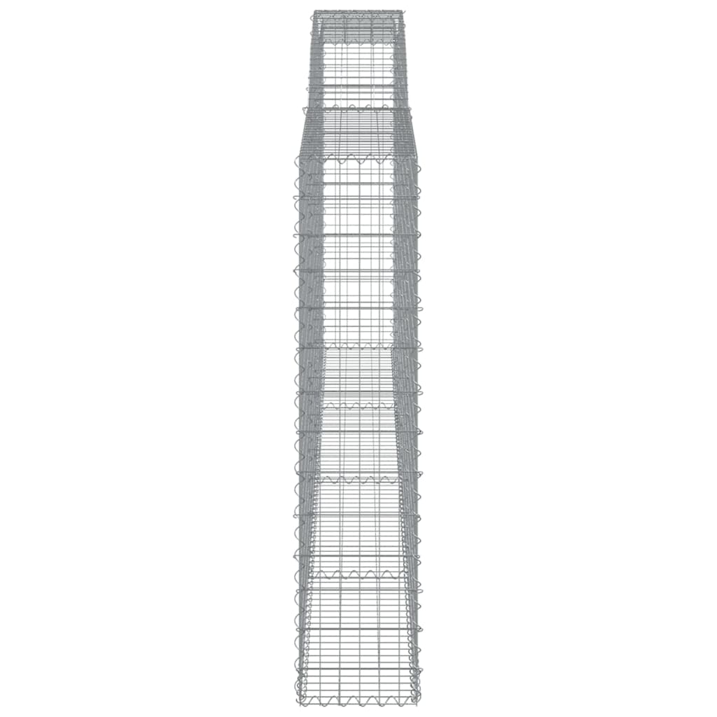 vidaXL Arched Gabion Baskets 3 pcs 400x30x140/160 cm Galvanised Iron