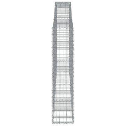 vidaXL Arched Gabion Baskets 3 pcs 400x30x140/160 cm Galvanised Iron
