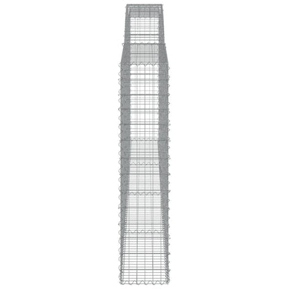 vidaXL Arched Gabion Baskets 4 pcs 400x30x140/160 cm Galvanised Iron