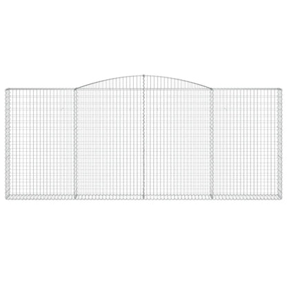 vidaXL Arched Gabion Baskets 2 pcs 400x30x160/180 cm Galvanised Iron