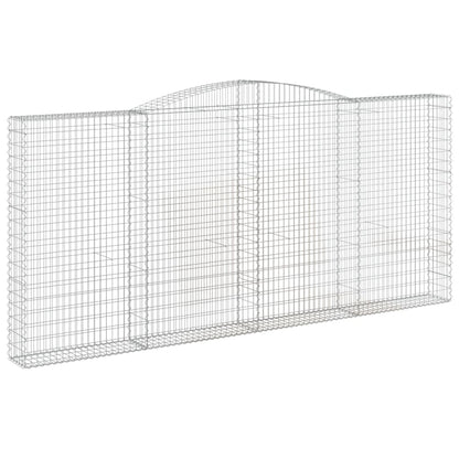 vidaXL Arched Gabion Baskets 6 pcs 400x30x180/200 cm Galvanised Iron