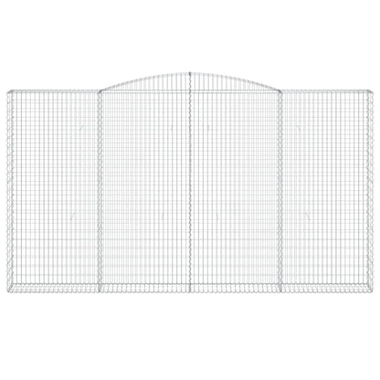 vidaXL Arched Gabion Baskets 5 pcs 400x30x220/240 cm Galvanised Iron
