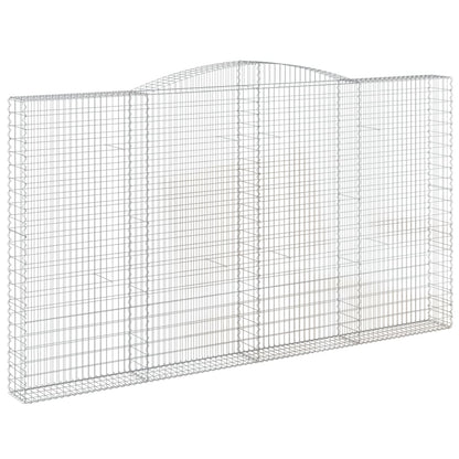 vidaXL Arched Gabion Baskets 10 pcs 400x30x220/240 cm Galvanised Iron