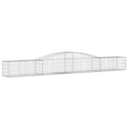 vidaXL Arched Gabion Baskets 2 pcs 400x50x40/60 cm Galvanised Iron