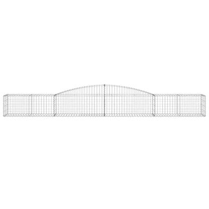 vidaXL Arched Gabion Baskets 2 pcs 400x50x40/60 cm Galvanised Iron