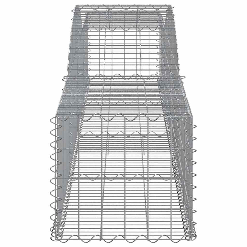 vidaXL Arched Gabion Baskets 2 pcs 400x50x40/60 cm Galvanised Iron
