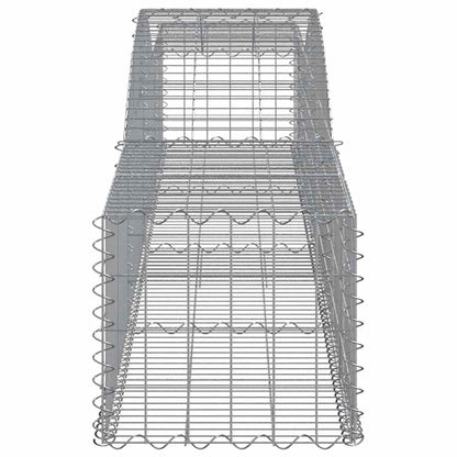 vidaXL Arched Gabion Baskets 2 pcs 400x50x40/60 cm Galvanised Iron