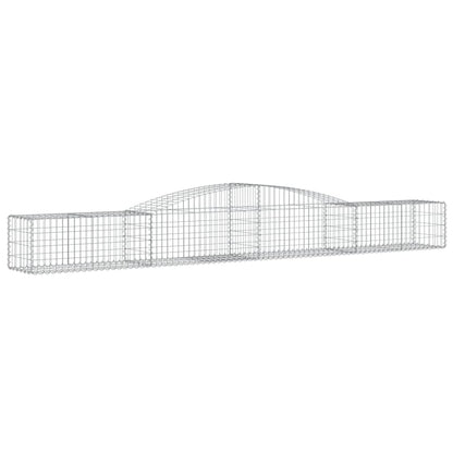 vidaXL Arched Gabion Baskets 3 pcs 400x50x40/60 cm Galvanised Iron