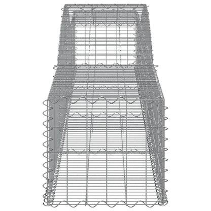 vidaXL Arched Gabion Baskets 3 pcs 400x50x40/60 cm Galvanised Iron