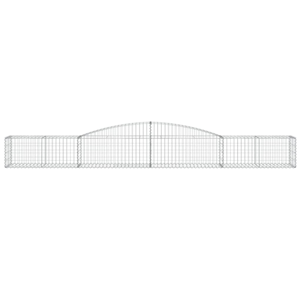 vidaXL Arched Gabion Baskets 5 pcs 400x50x40/60 cm Galvanised Iron