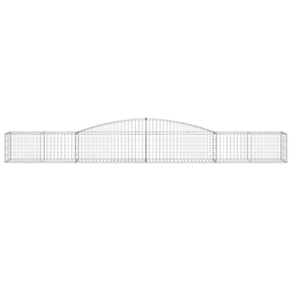 vidaXL Arched Gabion Baskets 5 pcs 400x50x40/60 cm Galvanised Iron