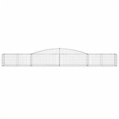 vidaXL Arched Gabion Baskets 9 pcs 400x50x40/60 cm Galvanised Iron