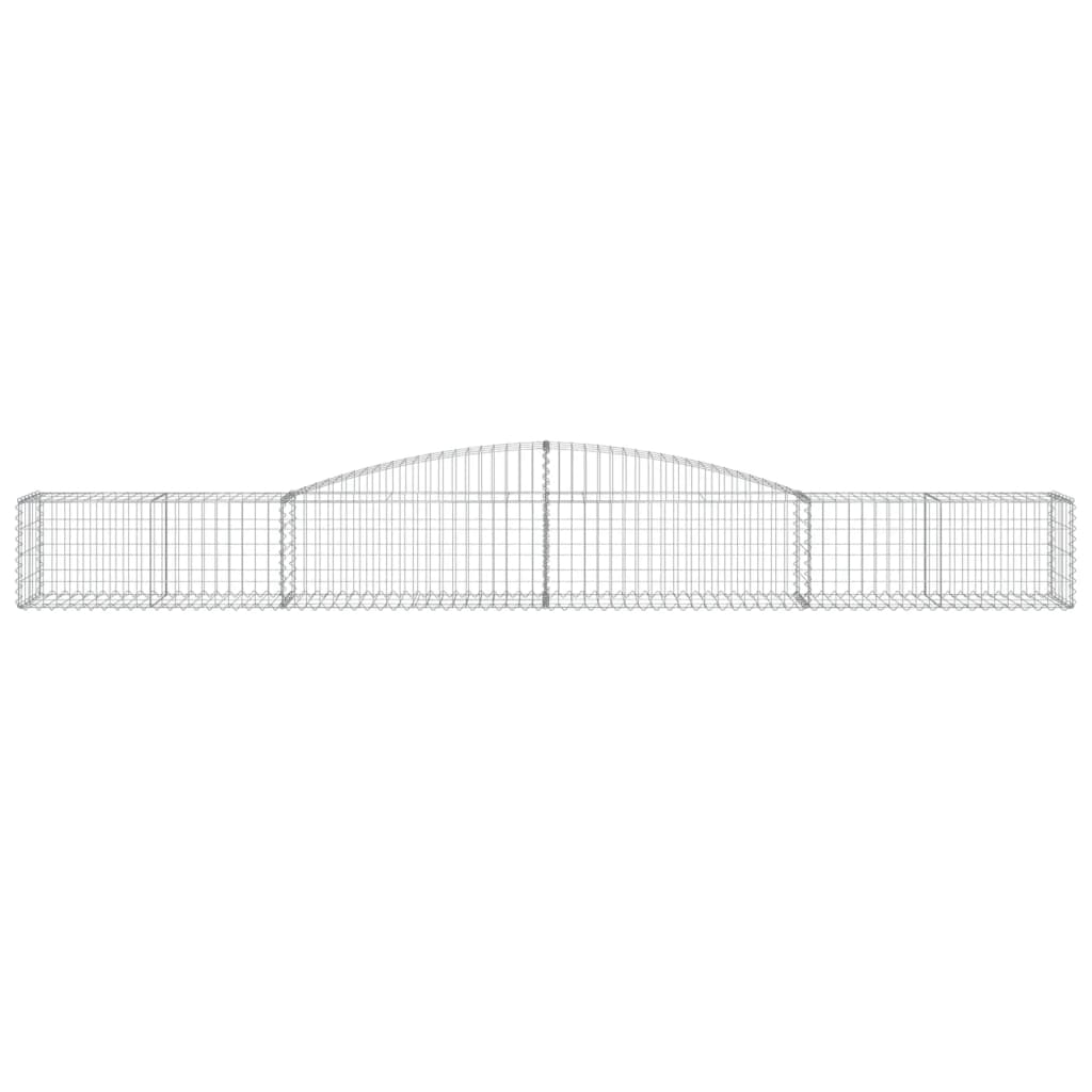 vidaXL Arched Gabion Baskets 10 pcs 400x50x40/60 cm Galvanised Iron