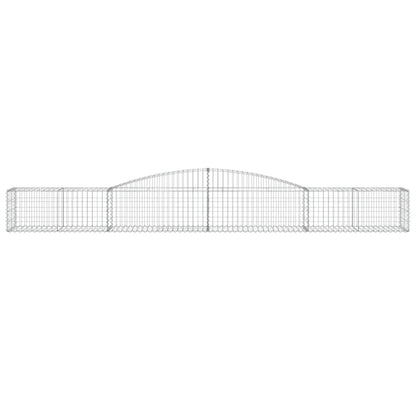 vidaXL Arched Gabion Baskets 10 pcs 400x50x40/60 cm Galvanised Iron