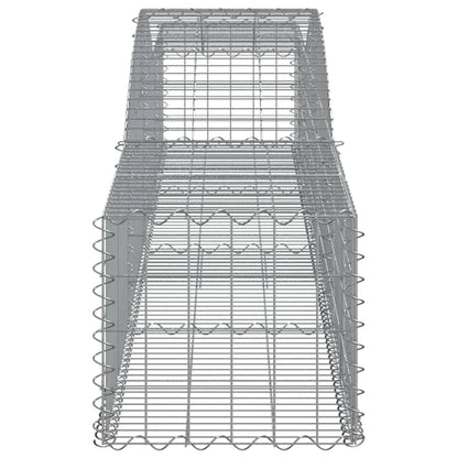 vidaXL Arched Gabion Baskets 10 pcs 400x50x40/60 cm Galvanised Iron
