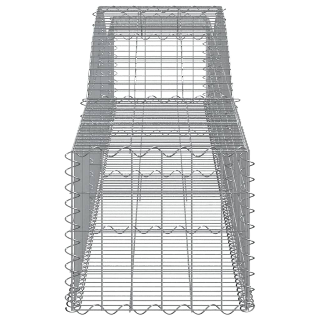 vidaXL Arched Gabion Baskets 20 pcs 400x50x40/60 cm Galvanised Iron