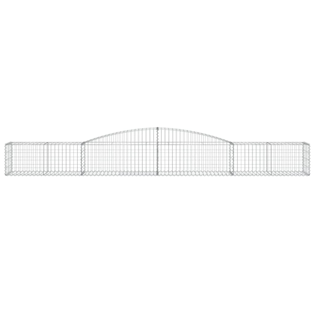 vidaXL Arched Gabion Baskets 25 pcs 400x50x40/60 cm Galvanised Iron